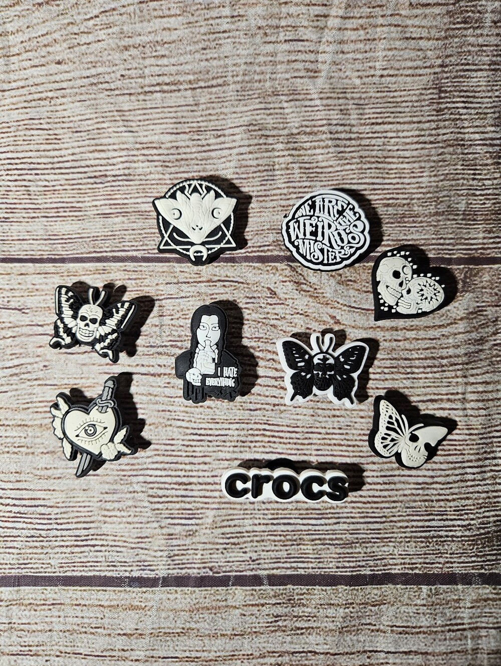 Gothic croc shoe charms